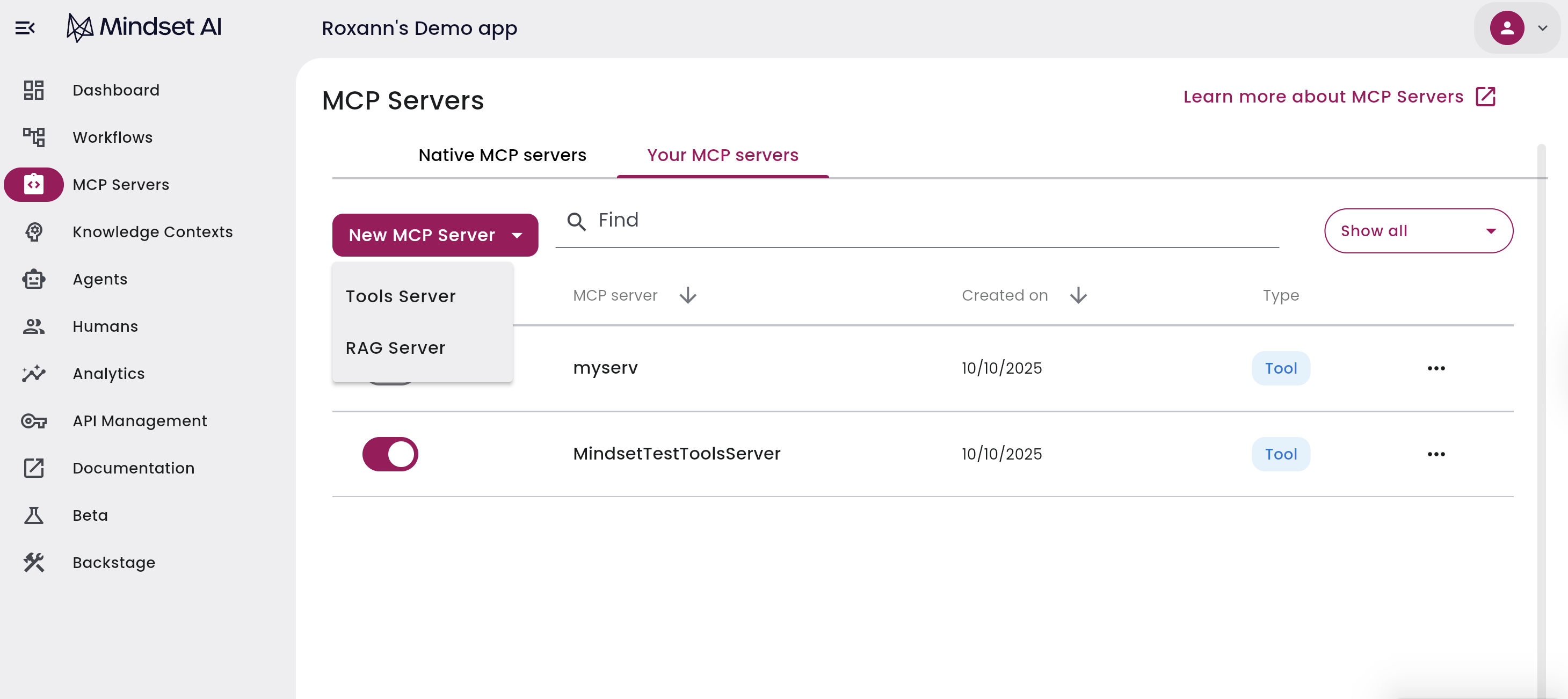 Setting Up MCP Servers in the Agent Management Studio